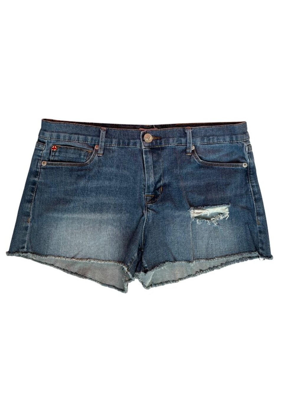 Hudson Shorts Size 31 Amber Raw Edge Hem Denim Jean Short Stretch